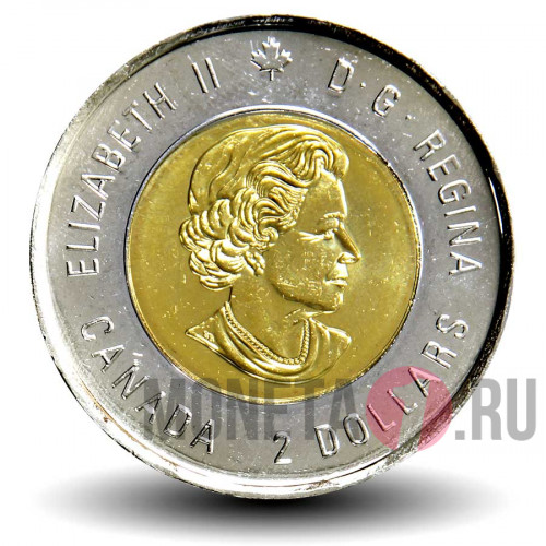 Цветная монета 2 доллара 2018 года - 100 лет со дня окончания Первой мировой войны - Канада