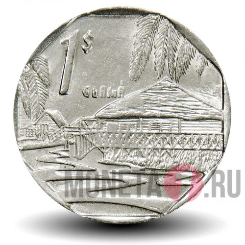 1 песо 2007 года - Куба - Деревня Гуама