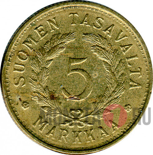 5 марок - Финляндия 1950 года