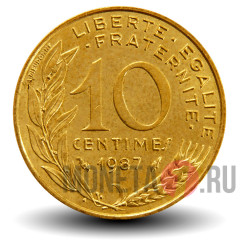 10 сантимов 1987 года - Франция
