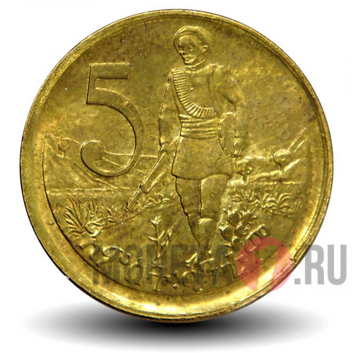5 центов 2008 года - Эфиопия - Лев