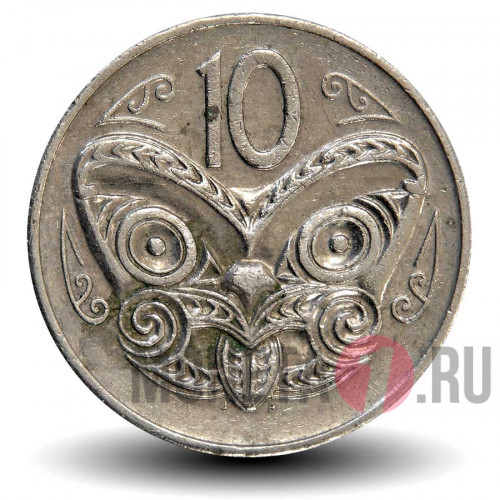 10 центов 1982 года - Новая Зеландия - Маска Маори