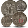 Набор монет Исландии 1967-1980 гг - 4 монеты