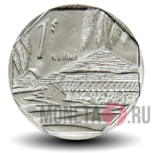 1 песо 2012 года - Куба - Деревня Гуама