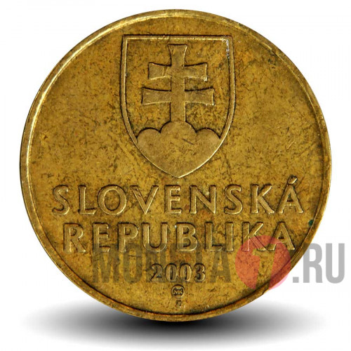 10 крон 2003 года - Словакия - Бронзовый крест - VF