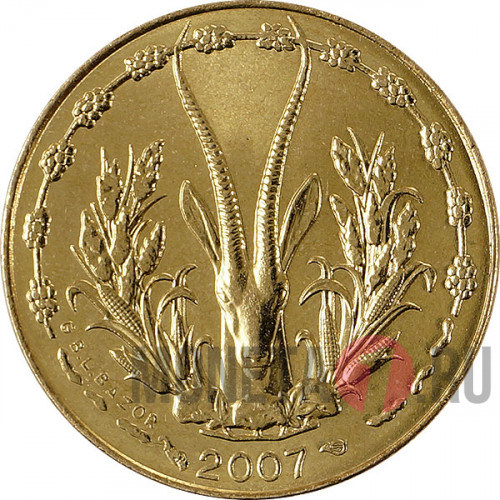 5 франков 2007 года - Западно-Африканские Штаты