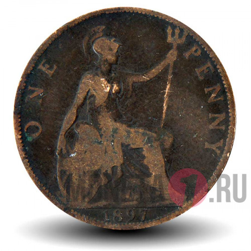 1 пенни 1897 года - Великобритания - Королева Виктория