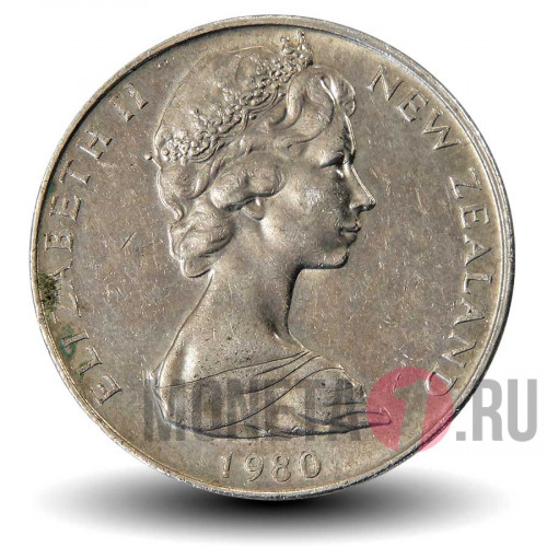 10 центов 1980 года - Новая Зеландия - Маска Маори