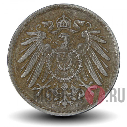 5 пфеннигов 1919 года - Германская Империя - Вильгельм II - E