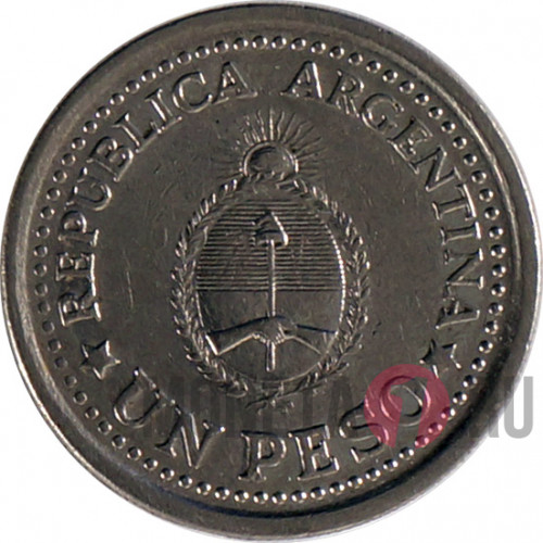 1 песо 1960 год "150 лет Свержению Испании" - Аргентина