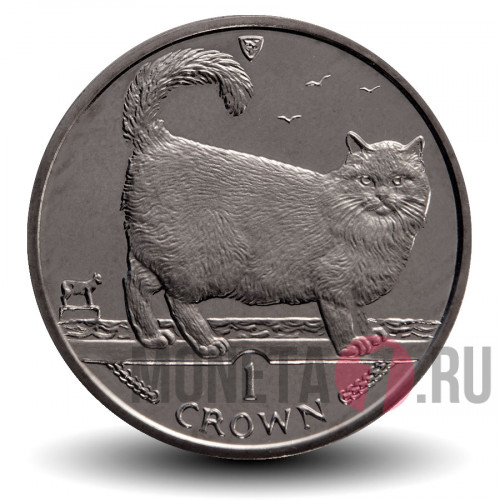 1 крона 1998 года - Кошка Священная Бирма - Остров Мэн