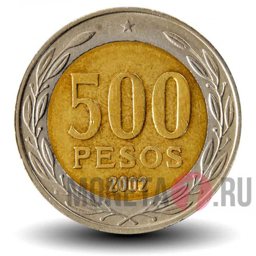 500 песо 2002 года - Чили - Рауль Сильва Энрикес
