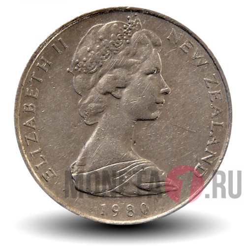 5 центов 1980 года - Новая Зеландия - Ящерица Гаттерия
