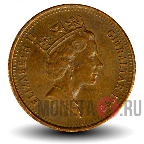 2 пенса 1990 года - AB - Гибралтар - Маяк