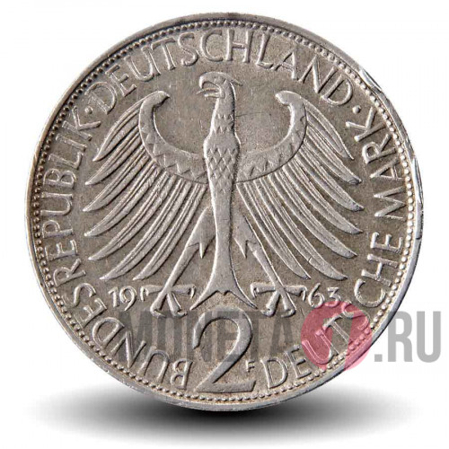 2 марки 1963 года - Макс Планк - ФРГ - F