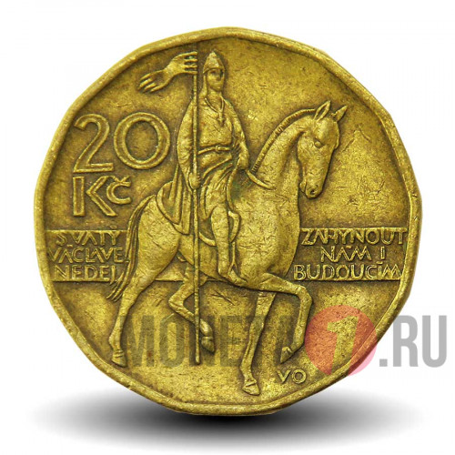 20 крон 1999 года - Чехия - Святой Вацлав