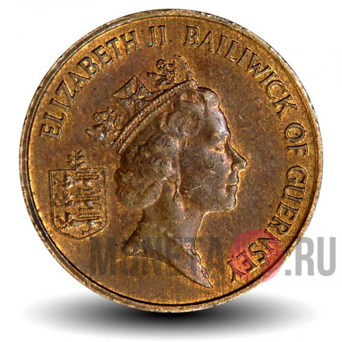 1 пенни 1986 года - Остров Гернси - Краб