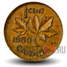 1 цент 1950 года - Канада - Кленовый лист