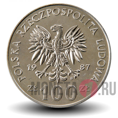 100 злотых 1987 года - Казимир III Великий (1333-1370) - Короли Польши
