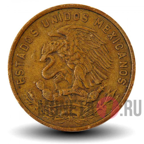20 сентаво 1967 года - Мексика - Пирамида в Теотиуакане