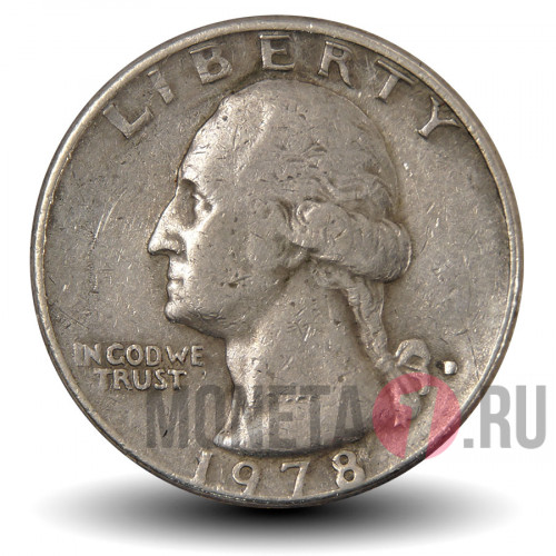 25 центов 1978 года - США - Джордж Вашингтон - D
