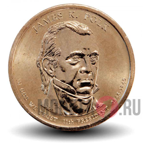 1 Dollar - 11-ый президент США - James K. Polk - P