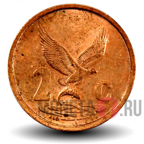 2 цента 2001 года - ЮАР - Орел